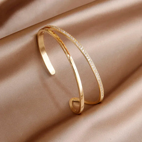 New Design Multilayer Irregular Beads Open bangles & bracelets for women