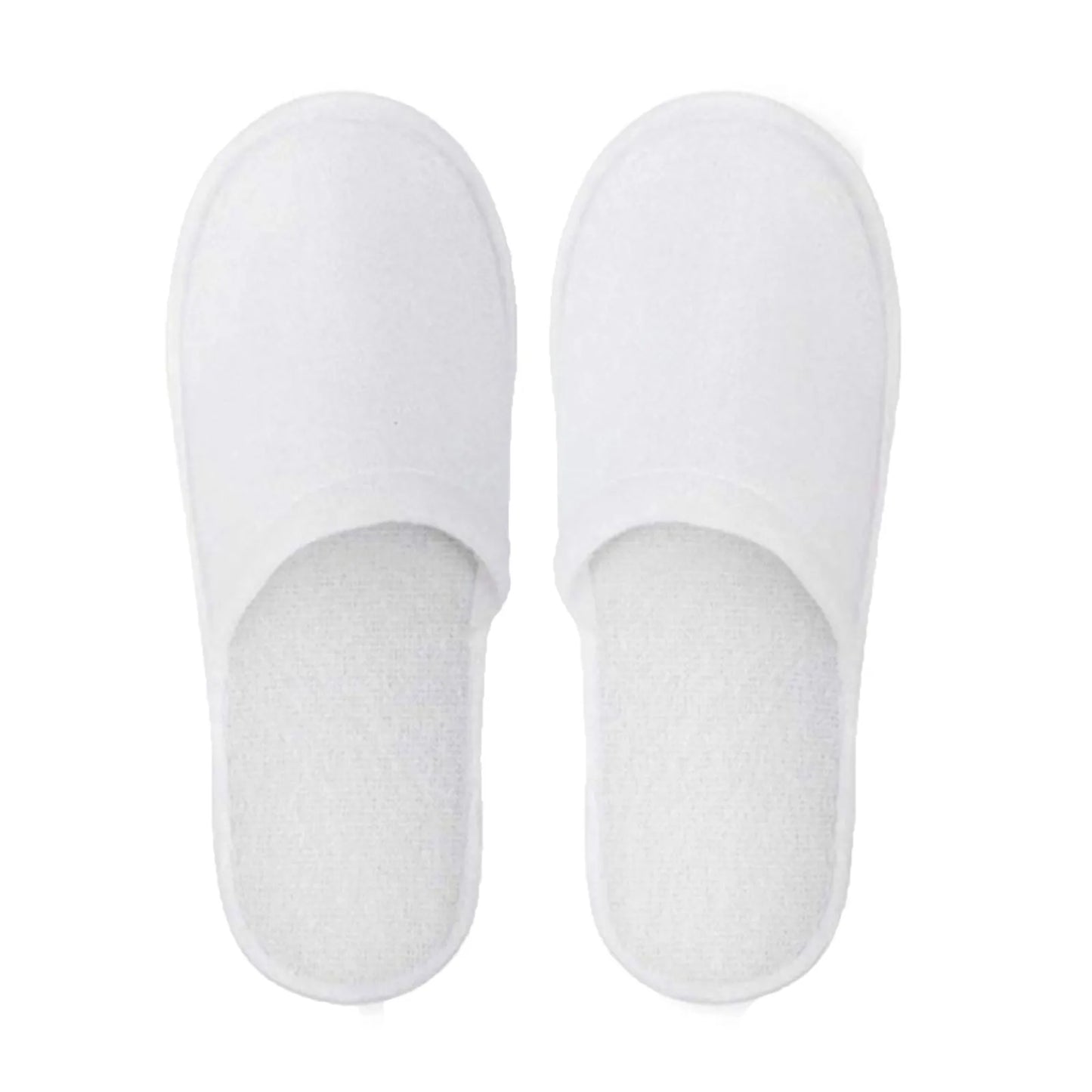 Spa Slippers 10/20 Pairs of Brushed Plush Closed-toe Disposable