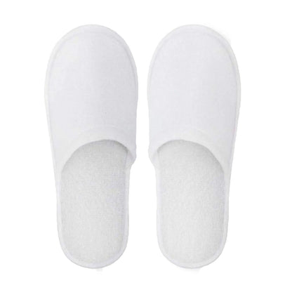 Spa Slippers 10/20 Pairs of Brushed Plush Closed-toe Disposable