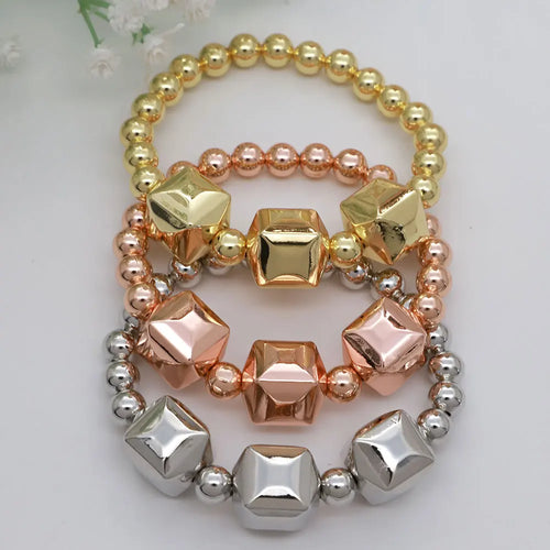 Hot Sale Classic Tricolor Gold Plated Bracelet Women Luxury Party