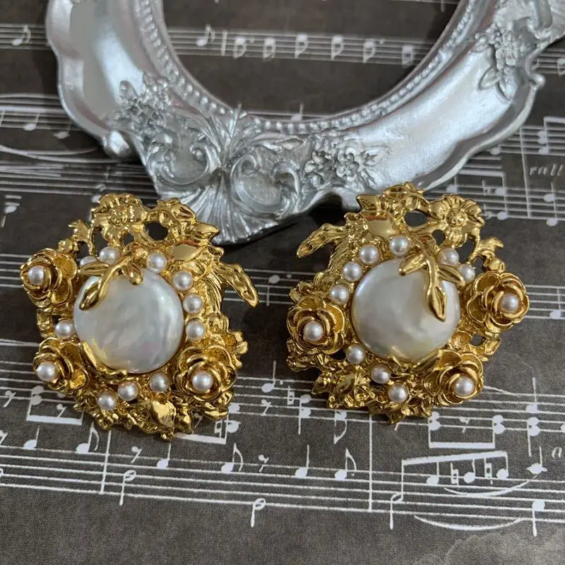 Baroque Freshwater Pearl Retro Exaggerated Fashion Style Antique