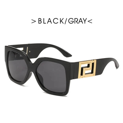 Sunglasses Men Women Vintage Oversize Trendy Square Gradient Shades