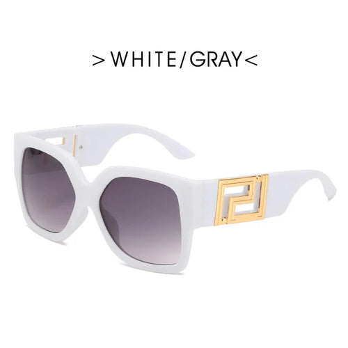 Sunglasses Men Women Vintage Oversize Trendy Square Gradient Shades