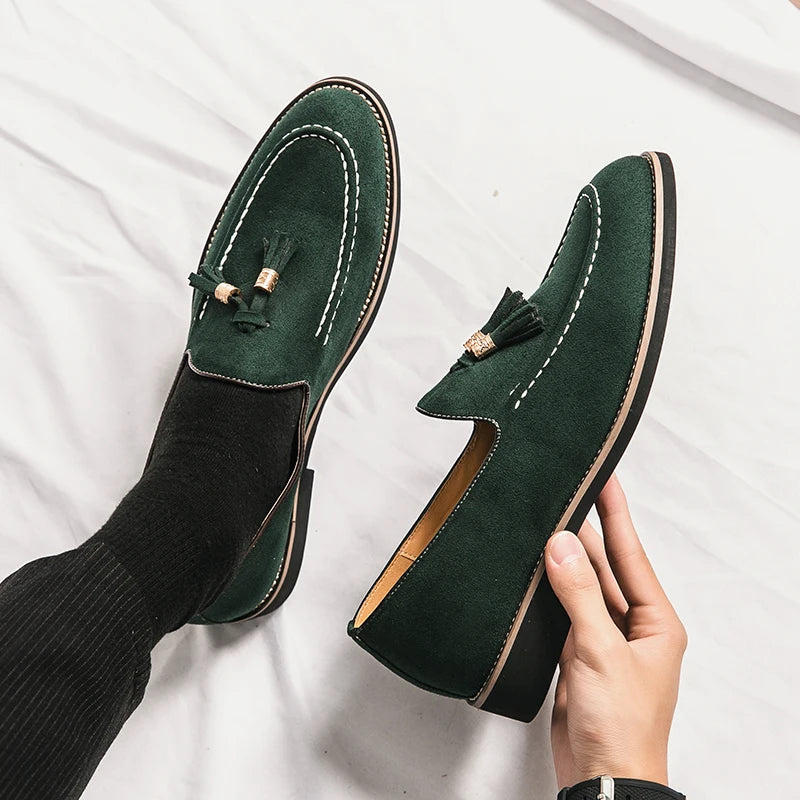 Elegant Shoes Men Classic Dress Loafers Men Brand Shoes Tassel