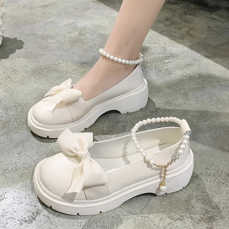 Women Thick Platform Mary Janes Lolita Shoes Party Pumps Summer