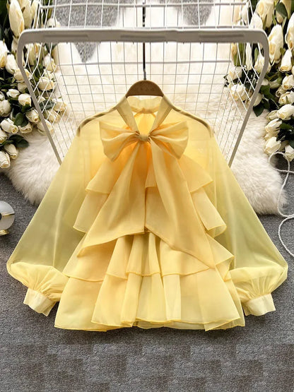 French Spring Summer New Style Ruffles Edge Gentle Sweet Style