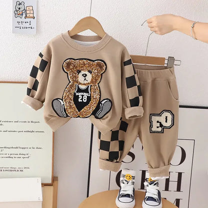 Kids Kids Clothes Children Cartoon Big Bear T-shirt Pants 2Pcs/Set Toddler Fashion Cotton Clothing Infant Tracksuits 0-5 YEARS