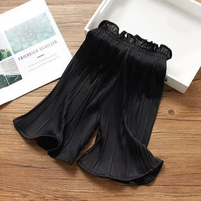 Baby Fashion Lace Chiffon Waist Flare Trousers Childen's Girls Summer