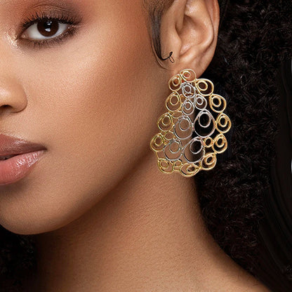 Earrings For Women Unique 18K Gold Plated Hoop Earrings Dubai Jewelry