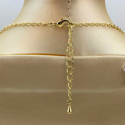 Dubai Fine Jewelry Long Chain with Earrings for Women