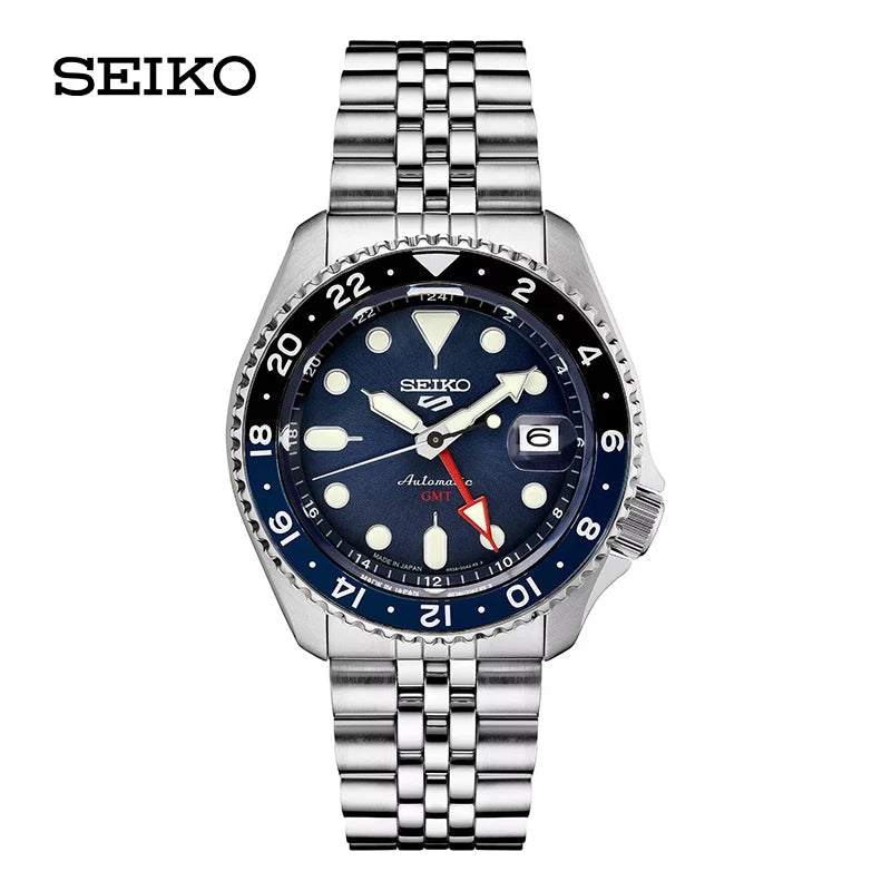 Original Seiko mechanical watch 10bar waterproof GMT Sports Wrist watch Luminou Reloj Hombre SSK003K1