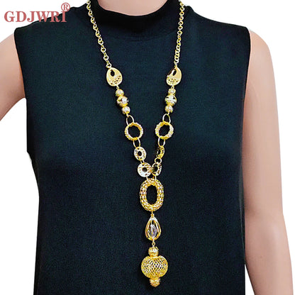 Long Three Layers Trendy For Women Jewelry Statement Necklace