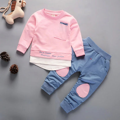 New Spring Autumn Baby Girl Clothes Suit Infant Outfits Children