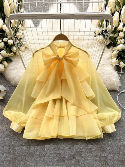 French Spring Summer New Style Ruffles Edge Gentle Sweet Style