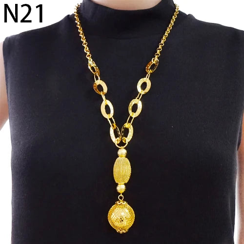 Long Three Layers Trendy For Women Jewelry Statement Necklace