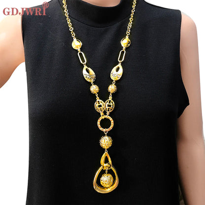 Long Three Layers Trendy For Women Jewelry Statement Necklace