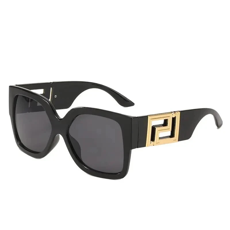 Sunglasses Men Women Vintage Oversize Trendy Square Gradient Shades