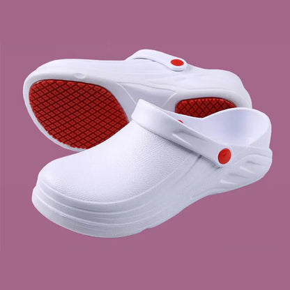 Unisex Work Chef Shoes Kitchen Waterproof Oil-proof Slippers Hotel