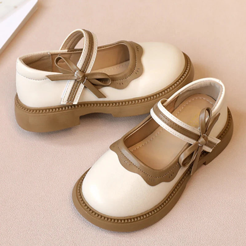 Fashion Girl School Shoes Patchwork Kid Princess Shoes for Children