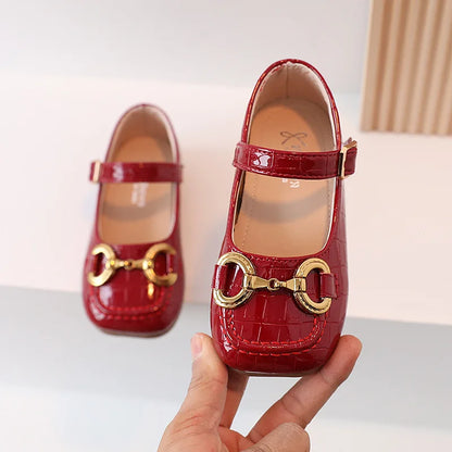 Shoes for Girls Red Mary Janes Spring Children Fashion Princess