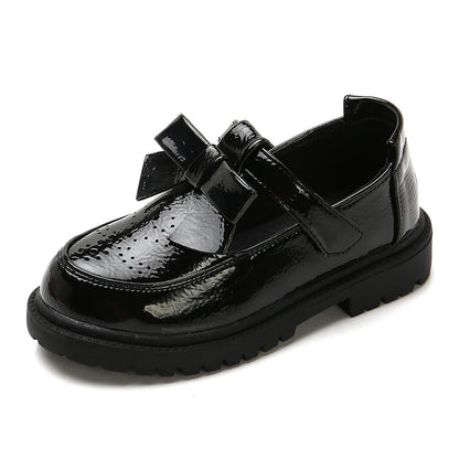 Kids Leather Shoes Girls Oxfords Leather Flats T-strap Children's