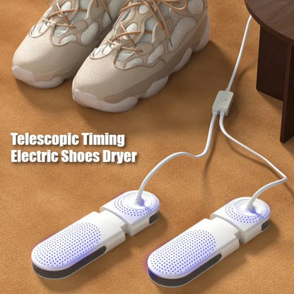 Portable Electric Shoes Dryer Deodorizer with Heat Dehumidifier Device Timer Heater Eliminate Odor UV Shoe Drying Household