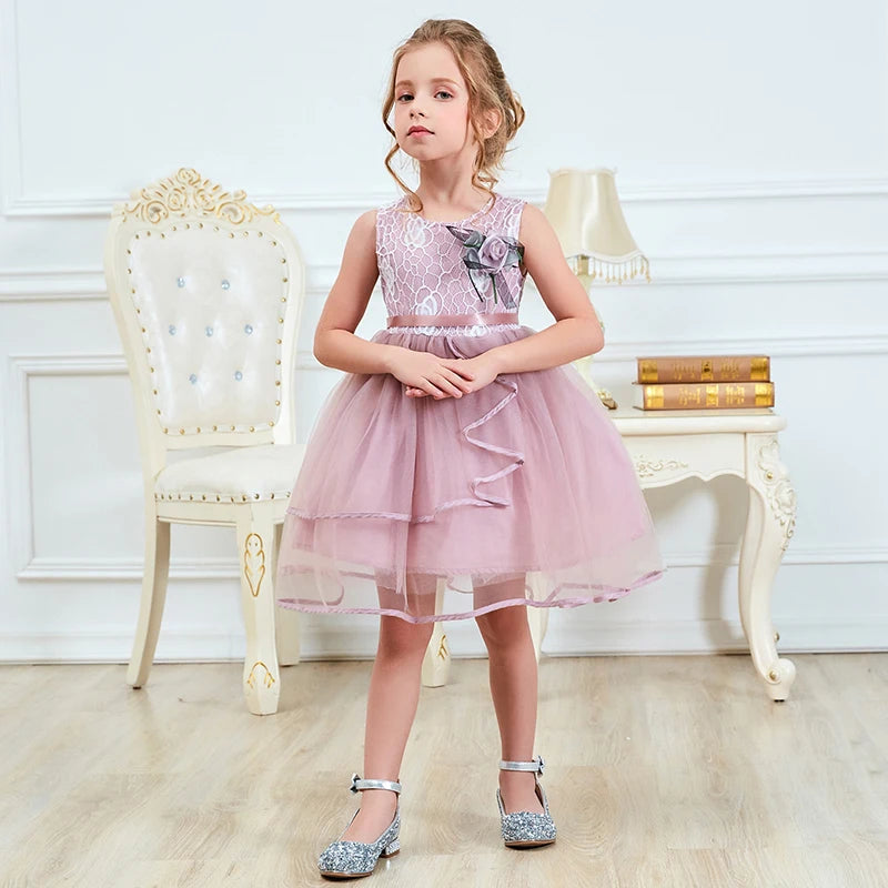 Baby Girls Dress Casual Costume Kids Dresses For Girls Flower Baby