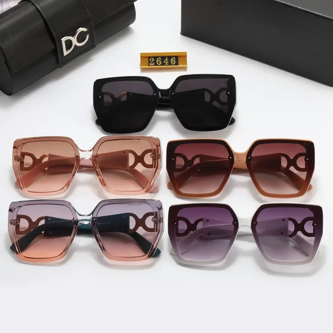 New Fashion Sunglasses Luxury Brand Designer Women Retro Square