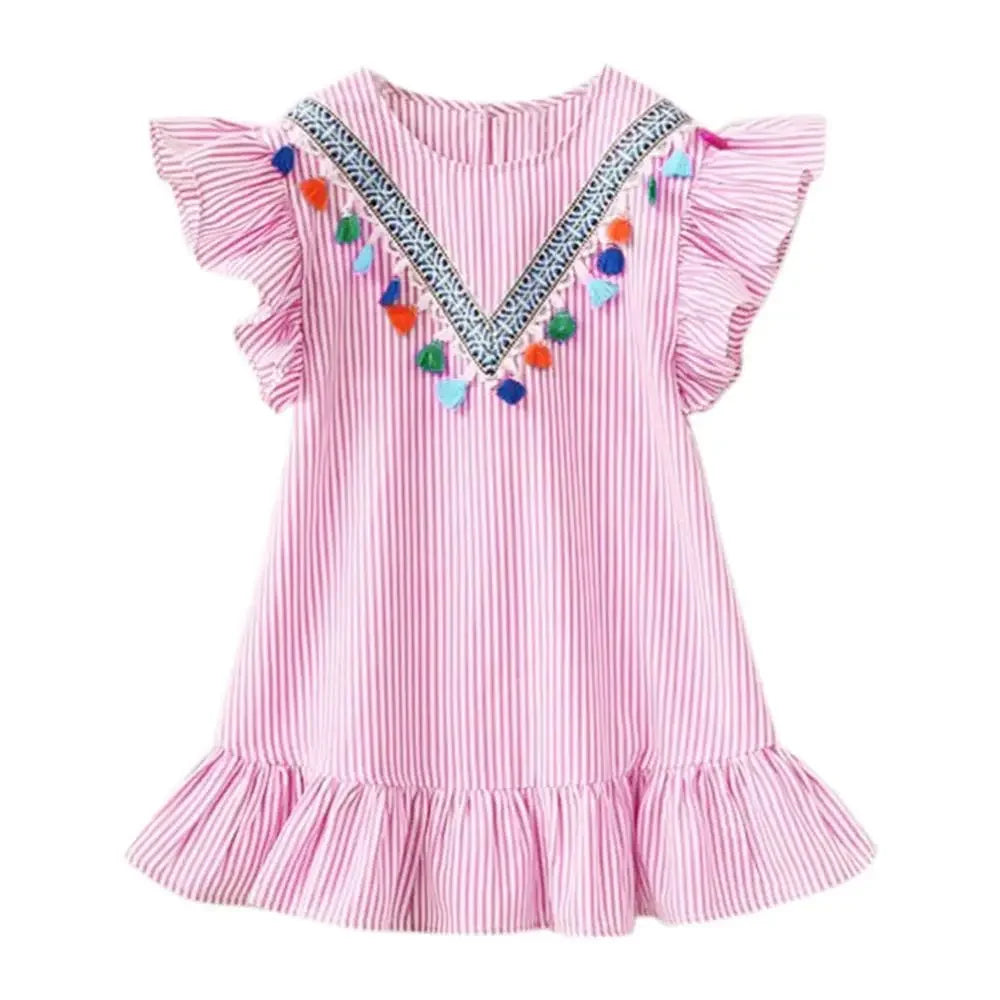 New Kids Dresses for Girls Clothes Summer Girl Stripe Princess Dress