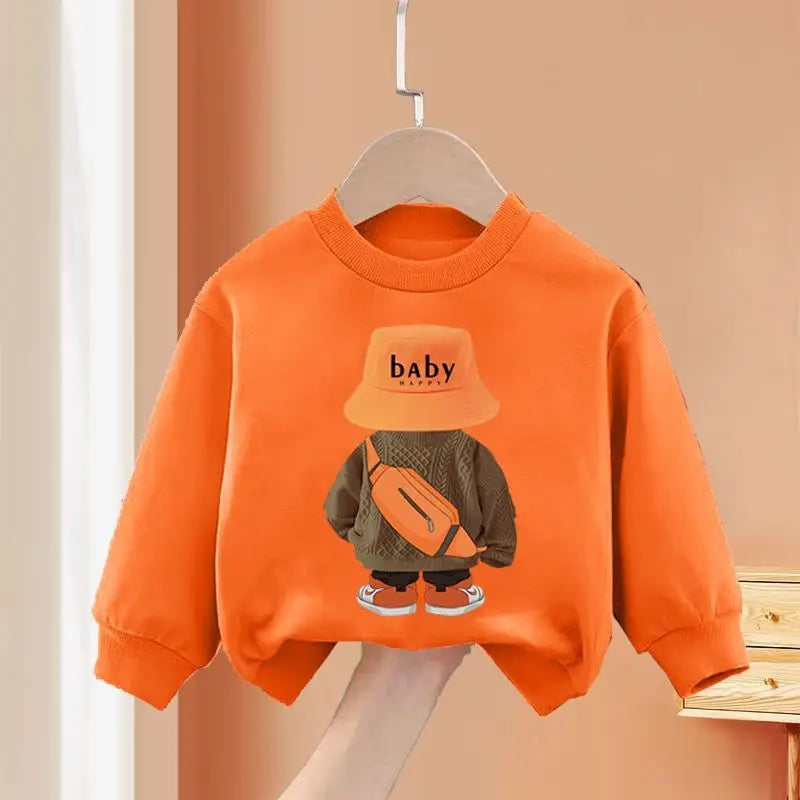 Korean Kids Set Autumn Children Clothes Cotton Sweater+Sports Pants