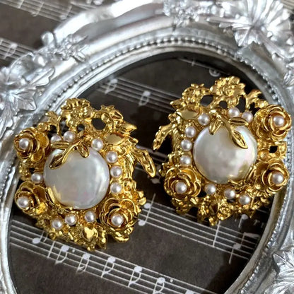 Baroque Freshwater Pearl Retro Exaggerated Fashion Style Antique