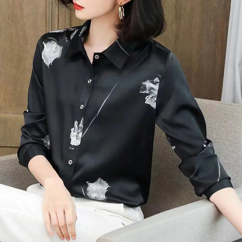 Woman Spring Autumn Style Blouses Shirts Lady Casual Long Sleeve