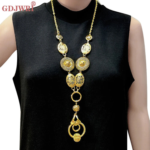 Long Three Layers Trendy For Women Jewelry Statement Necklace