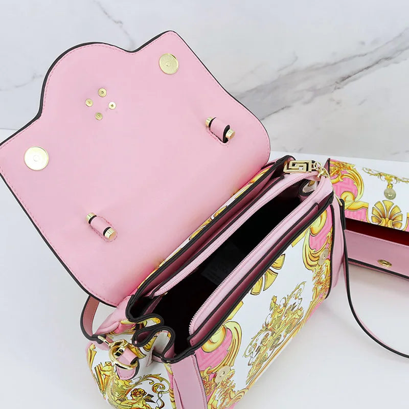 NEW Printed Pattern Wallet Handbag Set Luxury