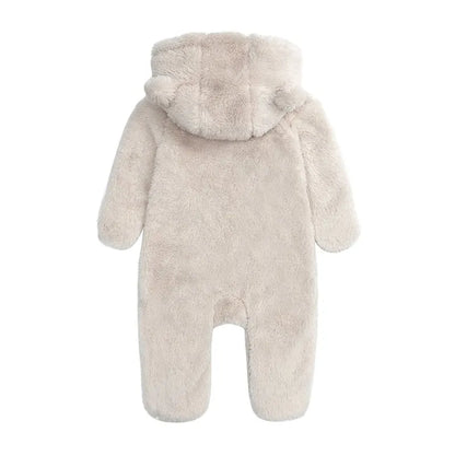 Fashion Baby Clothing Boys Footies Long Sleeve Arctic Velvet Hooded Baby Girl Clothes Winter Warm Baby Romper 0-12 Months