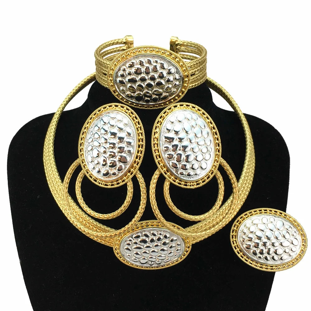 Fashion Jewelry Sets for Women African Nigerian Bridal Wedding Costume