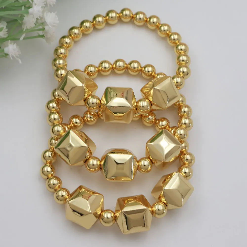 Hot Sale Classic Tricolor Gold Plated Bracelet Women Luxury Party