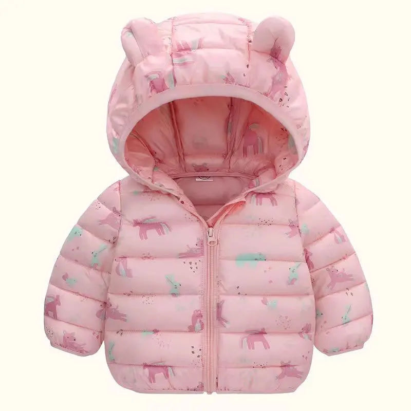 Kid Clothes Children Down Coat Mid-length Long Sleeve Boys Girls Puffer Jackets Thicking Warm Children Jacket Coats Winter Parka