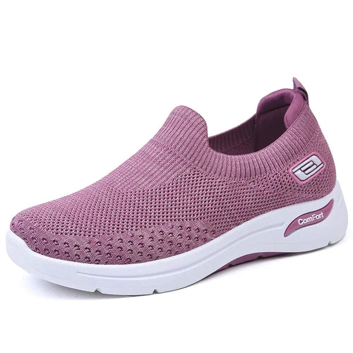 Women Casual Shoes Fashion Breathable Walking Mesh Flat Shoes Woman