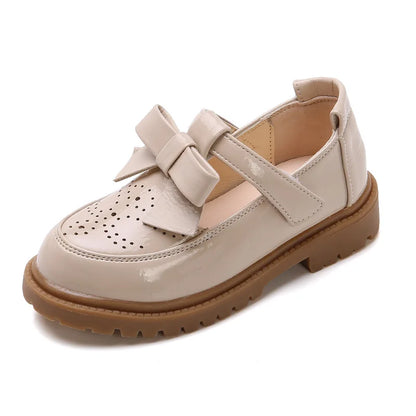 Kids Leather Shoes Girls Oxfords Leather Flats T-strap Children's