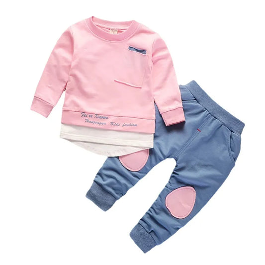 New Spring Autumn Baby Girl Clothes Suit Infant Outfits Children