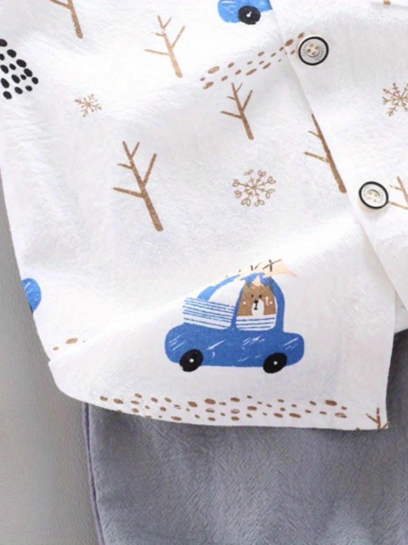 Infant and toddler summer full print bear driving pattern short