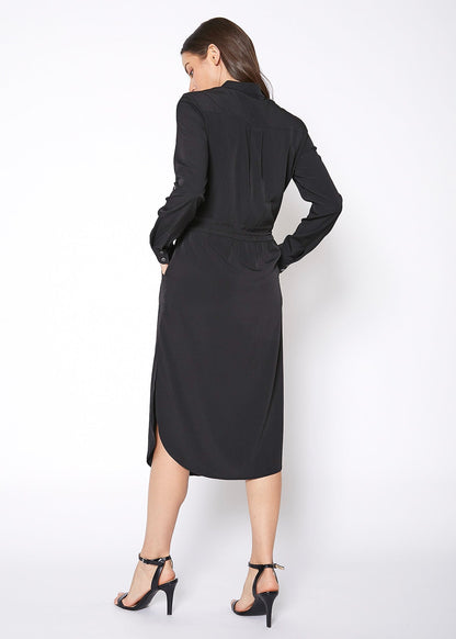 Women's Long Mock Neck Shirt Dress