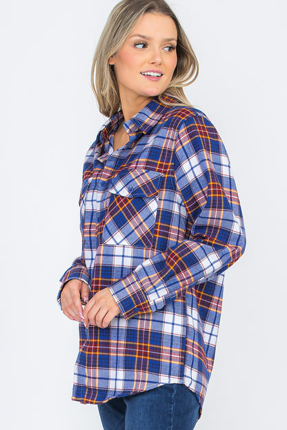 Oversize Boyfriend Plaid Checkered Flannel