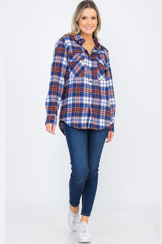 Oversize Boyfriend Plaid Checkered Flannel