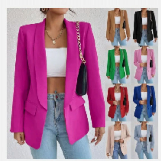 Casual Women Blazers Long Sleeve