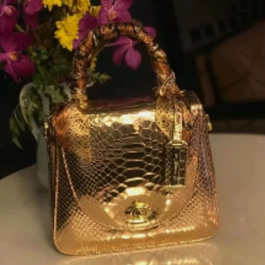 snake skin leather purse for women